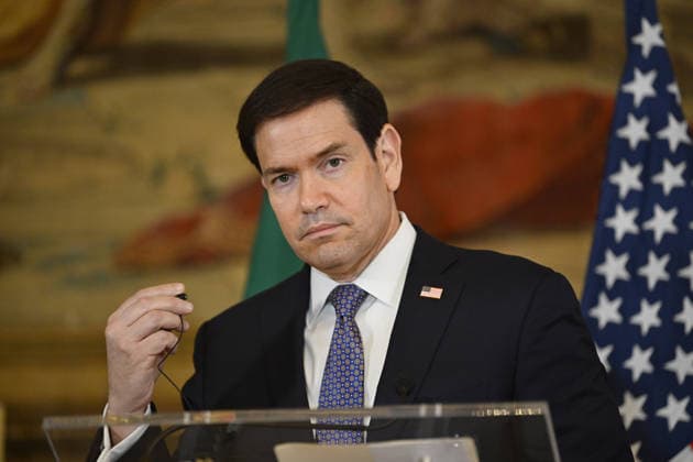 US Secretary of State Marco Rubio visits Portugal LISBON, PORTUGAL - OCTOBER 8: US Secretary of State Marco Rubio and Portuguese Foreign Minister Paulo Rangel (not seen) hold a joint press conference at the Necessidades Palace, home to Portugal s Foreign Ministry, in Lisbon, Portugal, on October 8, 2026. Zed Jameson Anadolu Lisbon Portugal. Editorial use only. Please get in touch for any other usage.  Copyright: x2026xAnadoluxZedxJamesonx