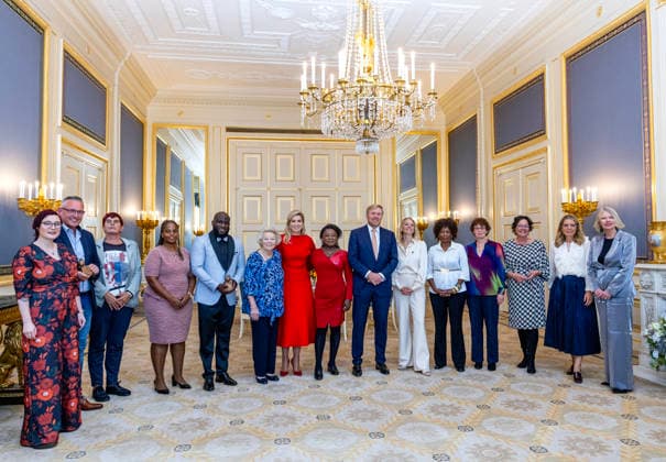 08-10-2026 Palace Queen Maxima, with King Willem-Alexander and Princess Beatrix, presented the 2026 Appeltjes van Oranje awards at palace Noordeinde in The Hague. Winners are Stek Den Haag, Mega D youth foundation and Stchting Doors Wide Open. Â  Copyright: xPPEx