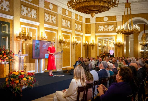 08-10-2026 Palace Queen Maxima presented the 2026 Appeltjes van Oranje awards at palace Noordeinde in The Hague. Winners are Stek Den Haag, Mega D youth foundation and Stchting Doors Wide Open. Â  Copyright: xPPEx