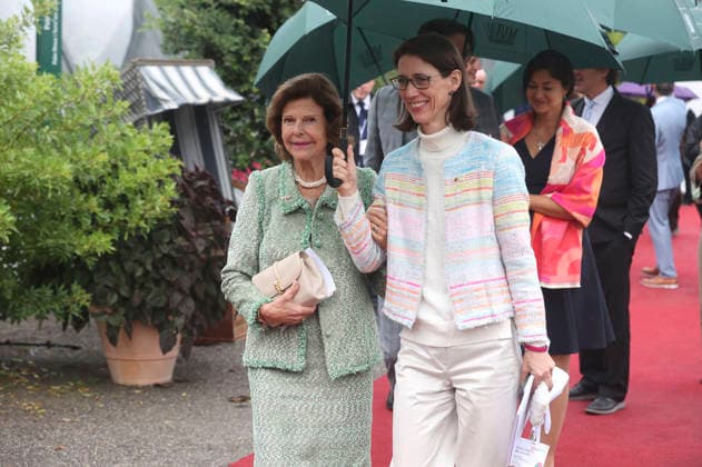 Königin Silvia von Schweden und Bettina Gräfin Bernadotte beim Jubiläum der Mentor-Stiftung auf der Insel Mainau. Mainau, 08.10.2026