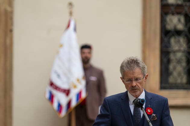 Sokol (Falcon) Movement s Memorial Day honours Sokol members who died in anti-Nazi resistance in Prague, Czech Republic, October 8, 2026. Senate Speaker Milos Vystrcil (ODS) speaks during the commemorative event. (CTKxPhoto MichalxKamaryt) CTKPhotoP2026100806651  CTKPhotoP2026100806651