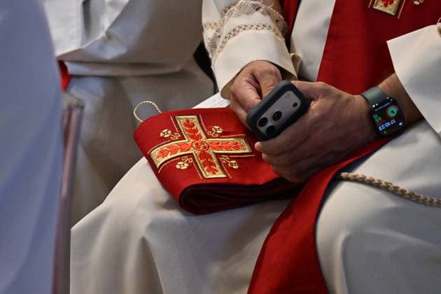 RECORD DATE NOT STATED MESSA_PAPA_2026 Italy, Rome, Vatican, 2026 10 8 Pope Leo XIV celebrates Holy Mass for the academic year at the Pontifical Universities in St Peter s Basilica in the Vatican . EDITORIAL USE ONLY - NO BOOKS Copyright: xAlessiaxGiuliani Catholicpressphotox