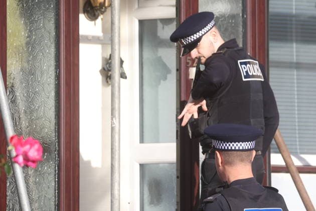October 8, 2026, Borough Green, Kent, UK: Borough Green, UK. Emergency services at the scene in Borough Green, Kent, where three people have been injured in a stabbing. A police manhunt for the attacker is currently under way. Borough Green UK  - ZUMAl94_ 20261008_zaf_l94_006 Copyright: xMarcinxNowakx