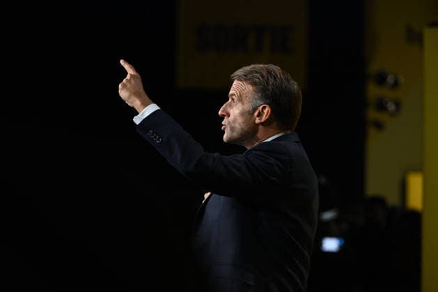 President Macron at Bpifrance Inno Generation - Paris France s President Emmanuel Macron delivers a speech on stage during the Bpifrance Inno Generation (BIG) event, one of Europe’s largest gatherings dedicated to entrepreneurs, in Paris, France on October 8, 2026. Photo by Jeanne Accorsini Pool ABACAPRESS.COM Paris France  Copyright: xAccorsinixJeanne Pool ABACAx