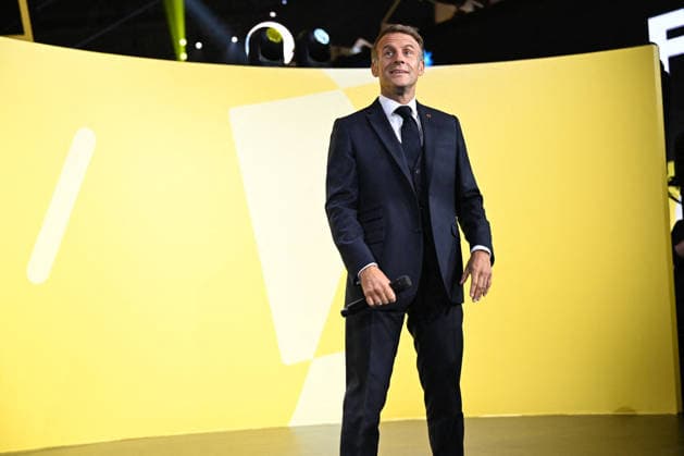 President Macron at Bpifrance Inno Generation - Paris France s President Emmanuel Macron delivers a speech on stage during the Bpifrance Inno Generation (BIG) event, one of Europe’s largest gatherings dedicated to entrepreneurs, in Paris, France on October 8, 2026. Photo by Jeanne Accorsini Pool ABACAPRESS.COM Paris France  Copyright: xAccorsinixJeanne Pool ABACAx