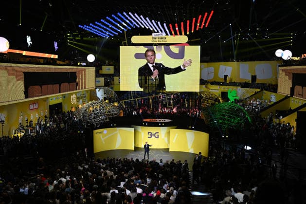 President Macron at Bpifrance Inno Generation - Paris France s President Emmanuel Macron delivers a speech on stage during the Bpifrance Inno Generation (BIG) event, one of Europe’s largest gatherings dedicated to entrepreneurs, in Paris, France on October 8, 2026. Photo by Jeanne Accorsini Pool ABACAPRESS.COM Paris France  Copyright: xAccorsinixJeanne Pool ABACAx