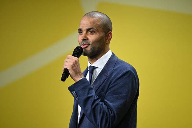 President Macron at Bpifrance Inno Generation - Paris Basketball player Tony Parker delivers a speech on stage during the Bpifrance Inno Generation (BIG) event, one of Europe’s largest gatherings dedicated to entrepreneurs, in Paris, France on October 8, 2026. Photo by Jeanne Accorsini Pool ABACAPRESS.COM Paris France  Copyright: xAccorsinixJeanne Pool ABACAx