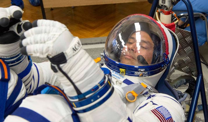 October 8, 2026, Baikonur, Kazakhstan: Baikonur, Kazakhstan. 14 July, 2026. NASA astronaut Anil Menon has his Sokol suit pressure checked at the Baikonur Cosmodrome before the Expedition 75 launch, July 14, 2026 in Baikonur, Kazakhstan. He launched to the International Space Station later that day. Baikonur Kazakhstan - ZUMAp138 20261008_zaa_p138_036 Copyright: xPavelxShvets Gctcx