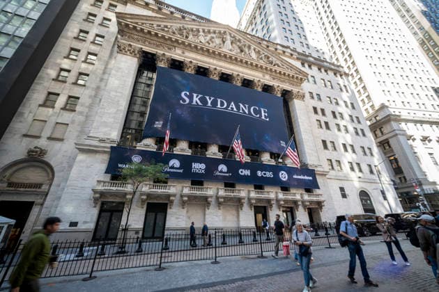 Skydance at the NYSE The New York Stock Exchange is decorated with a banner for Skydance on Thursday, October 8, 2026 celebrating it listing from NASDAQ to the NYSE following its acquisition of Warner Bros. Discovery.. (  RichardxB.xLevine