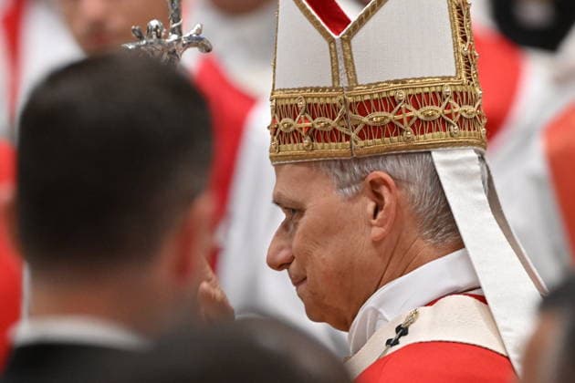RECORD DATE NOT STATED MESSA_PAPA_2026 Italy, Rome, Vatican, 2026 10 8 Pope Leo XIV celebrates Holy Mass for the academic year at the Pontifical Universities in St Peter s Basilica in the Vatican . EDITORIAL USE ONLY - NO BOOKS Copyright: xAlessiaxGiuliani Catholicpressphotox