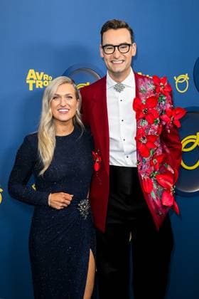 Amsterdam, The Netherlands, 2026-10-08 18:30:00 AMSTERDAM, 08-10-2026, Theater Carre. The 61st Golden Televizier-Ring Gala takes place. De Bondgenoten, Kassa, and Woeste Grond are in the running for the coveted Golden Televizier-Ring. During the festive evening, the winners in various other television categories will also be announced. PHOTO: NLBeeld Patrick van Emst. In the photo: Britt Dekker, Splinter Chabot. Credit: NL Beeld Patrick van Emst  Copyright: xx x