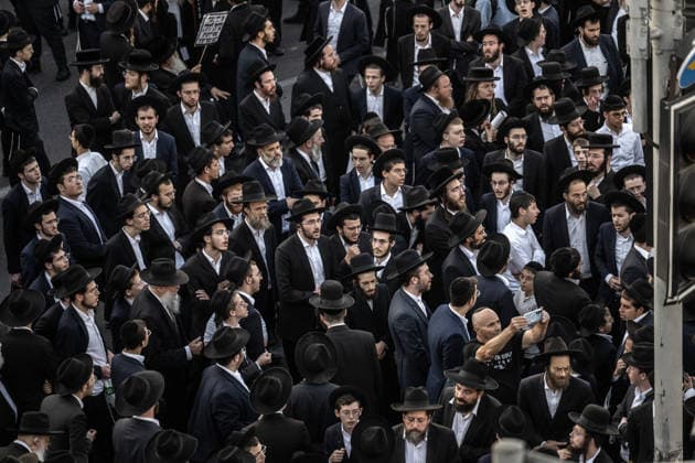 Anti-military service Ultra-Orthodox Jews block road to West Jerusalem JERUSALEM - OCTOBER 8: Ultra-Orthodox Jews, known as Haredi, protest the lack of legislation exempting yeshiva students from mandatory military service and the detention of students on grounds of draft evasion in West Jerusalem, on October 8, 2026. Haredi protesters lie on the road leading to West Jerusalem and block traffic, while Israeli police deployed to the scene intervene against the demonstrators. Mostafa Alkharouf Anadolu Jerusalem Israel. Editorial use only. Please get in touch for any other usage.  Copyright: x2026xAnadoluxMostafaxAlkharoufx