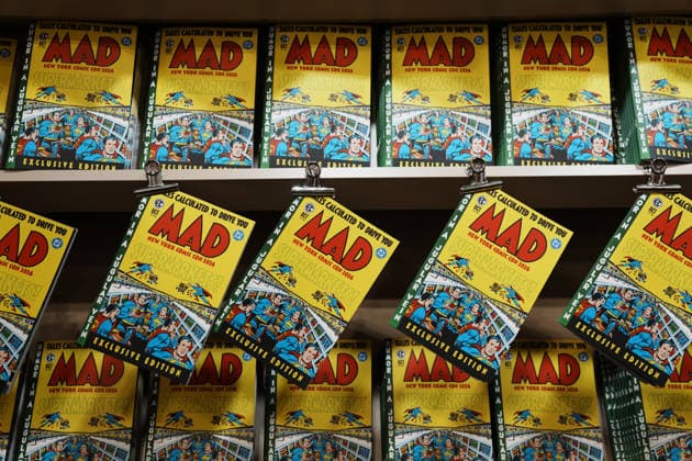 October 8, 2026, New York, New York, USA: A magazine stand for MAD Magazine at the 2026 New York Comic Con at the Javits Center on October 8, 2026 in New York. New York USA  - ZUMAb148 20261008_zap_b148_044 Copyright: xBryanxSmithx