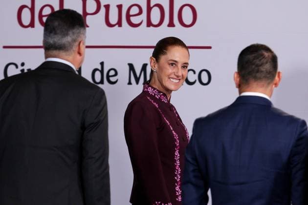 October 8, 2026: TO-45400- Ciudad de M& xe9;xico. 2026-10 -08. Claudia Sheinbaum Pardo, President of Mexico, during the daily morning press conference in the Treasury Room of the National Palace in Mexico City. Alejandro God& xcd;nez Clasos.com.mx  - ZUMAcs4_ 20261008_faa_cs4_009 Copyright: xAlejandroxGod& Xed;Nezx
