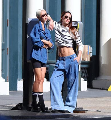 Amelia Halmin and Iris Law during DKNY Photoshoot in New York Top models Amelia Halmin and Iris Law are doing a photoshoot for DKNY in New York, NY on October 8, 2026. Photo by Dylan Travis ABACAPRESS.COM New York NY  Copyright: xDylanxTravis ABACAx