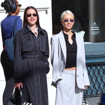Amelia Halmin and Iris Law during DKNY Photoshoot in New York Top models Amelia Halmin and Iris Law are doing a photoshoot for DKNY in New York, NY on October 8, 2026. Photo by Dylan Travis ABACAPRESS.COM New York NY  Copyright: xDylanxTravis ABACAx