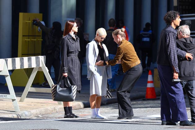 Amelia Halmin and Iris Law during DKNY Photoshoot in New York Top models Amelia Halmin and Iris Law are doing a photoshoot for DKNY in New York, NY on October 8, 2026. Photo by Dylan Travis ABACAPRESS.COM New York NY  Copyright: xDylanxTravis ABACAx