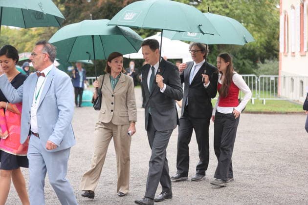 Georg Friedrich Prinz von Preußen, Philipp Haug beim Jubiläum der Mentor-Stiftung auf der Insel Mainau. Mainau, 08.10.2026 Copyright: xAgenturxMatthiasxWehnertx xM.xGränzdörferx