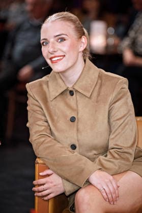 MDR - Riverboat. Sängerin Johanna Mross anläßlich der Aufzeichnung der MDR - Talkshow Riverboat am 08.10.2026 in der Mediacity Leipzig. 20261008SFL0014