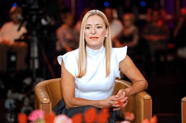 MDR - Riverboat. Sängerin Stefanie Hertel anläßlich der Aufzeichnung der MDR - Talkshow Riverboat am 08.10.2026 in der Mediacity Leipzig. 20261008SFL0083