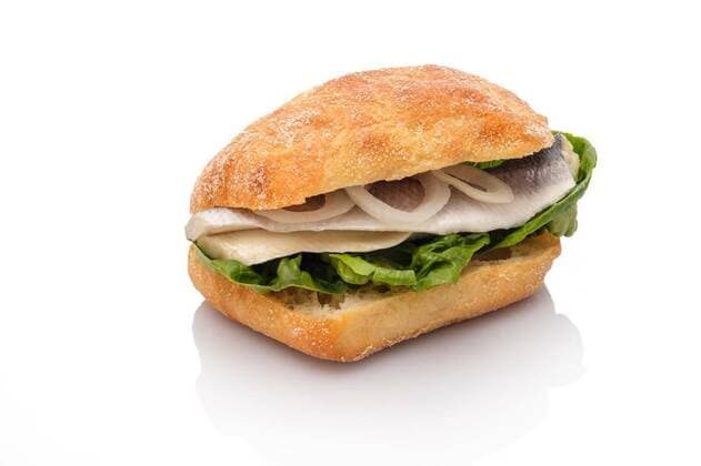 Food, Fisch, Hering, Fischbrötchen, Bismarckbrötchen, Bismarck Brötchen
