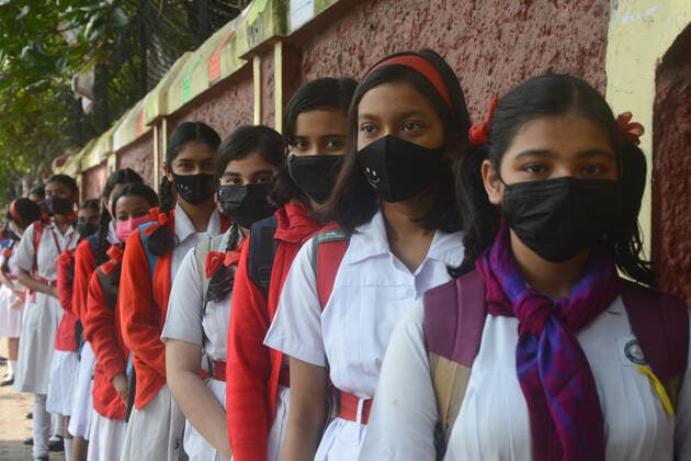 Coronavirus in Indien, Eindrücke von Schulöffnungen im Bundestaat Westbengalen
