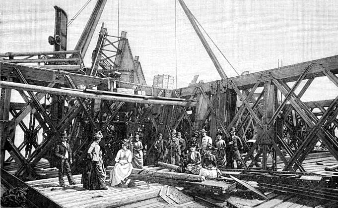 IMAGO History, Archiv, Frankreich, Bau des Eiffelturms 1887-1889