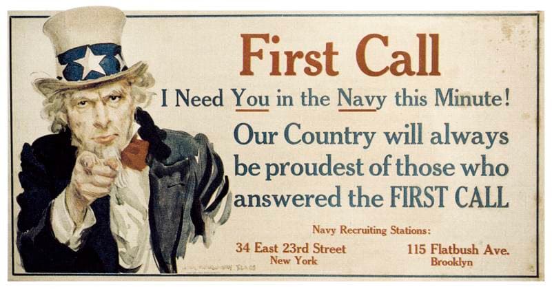IMAGO History, 250 Jahre USA, Erster Weltkrieg, US-Amerikanische Poster 1917-1918