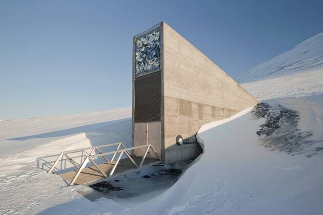 Spatenstich für Saatgutbank Svalbard Global Seed Vault in Norwegen, 20. Jahrestag am 19. Juni