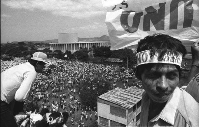 IMAGO History, Archiv, Nicaragua, Daniel Ortega verliert Parlamentswahlen 1990