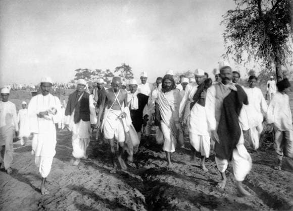 IMAGO History, Archiv, Indien, Mahatma Gandhi, Salzmarsch gegen das britische Salzmonopol 1930