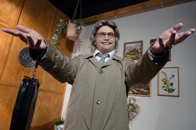 Präsentation des Wohnzimmers von Horst Schlämmer bei Madame Tussauds in Berlin