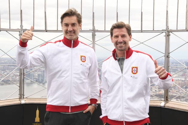 Celebrity, Vitor Baia und Adrien Silva besuchen das Empire State Building in New York