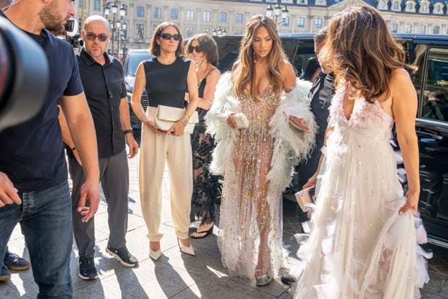 Paris Fashion Week, Jennifer Lopez zu Gast bei der Celia Kritharioti Modenschau