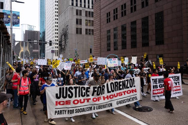 USA, Gedenken nach Tod eines Mexikaners bei ICE-Einsatz in Houston, Texas