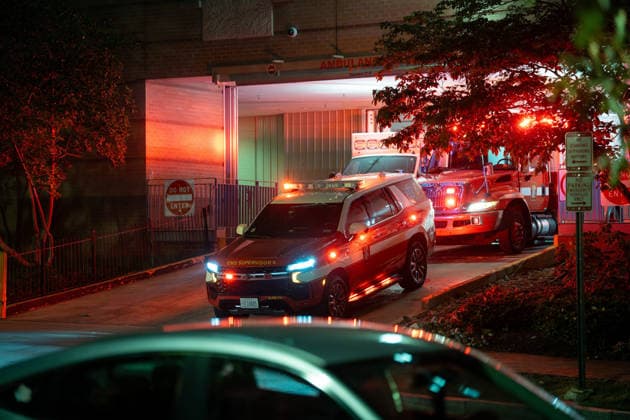 USA, Lindsey Graham wird ins George Washington Hospital in Washington DC gebracht