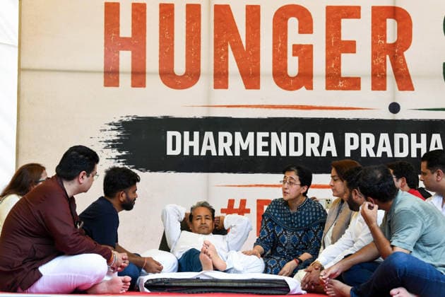 Indien, Aktivist der Kakerlaken-Partei Sonam Wangchuk im Hungerstreik in Neu-Delhi