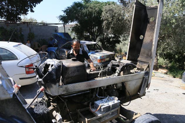 Nahostkonflikt, Westjordanland, Schäden durch mutmaßlichen Brandanschlag in Nablus