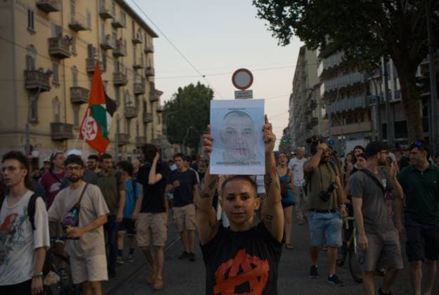 Italien, Proteste gegen Polizeigewalt nach Tod von Abderrahim Fakir in Turin