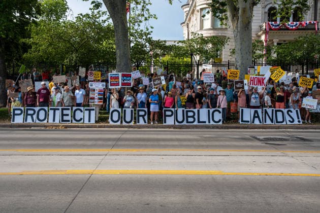 USA, Protest gegen die Aufhebung von Naturschutzgebieten in Salt Lake City