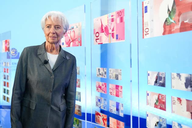 Frankfurt am Main: EZB-Präsidentin Christine Lagarde stellt neue Designvorschläge für Euro-Banknoten vor