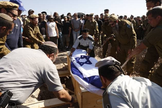 Nahostkonflikt, Westjordanland, Beerdigung von Benayahu Melet nach tödlichem Angriff nahe Havat Gilad