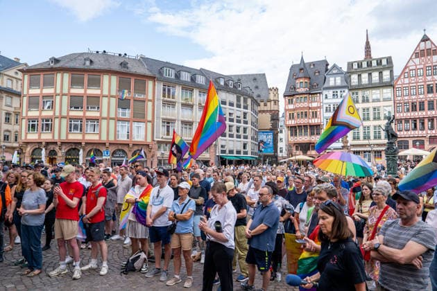 Berlin, Anschlag auf den Christopher Street Day, Anteilnahme in Frankfurt am Main