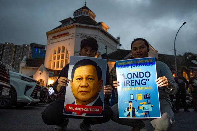Indonesien, Protest gegen Präsident Prabowo nach Londo Ireng Äußerung in Medan