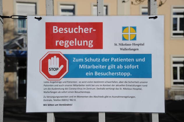 Coronavirus, Pflegeheim St. Nikolaus Hospital in Wallerfangen für Besucher geschlossen