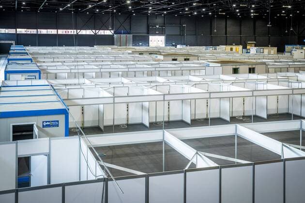 Coronavirus in den Niederlanden, Kongresszentrum MECC in Maastricht wird Auffanglager