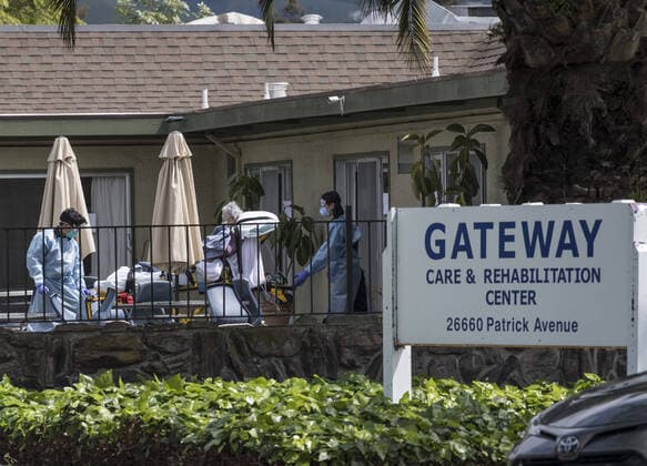 Coronavirus in USA, Gateway Care & Rehabillition Center in Hayward, Kalifornien