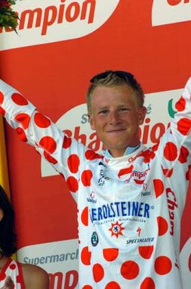 Fabian Wegmann (Deutschland Gerolsteiner) im gepunkteten Trikot des besten Bergfahrers - Radsport Herren Tour de France 2006, ProTour, Straßenradsport, Straße, Rad, Einzelbild 1.Etappe: Straßburg - Straßburg Freude, Radsport Herren Tour de France 2006, ProTour, Straßenradsport, Straße, Rad, Einzelbild 1.Etappe: Straßburg - Straßburg Freude,