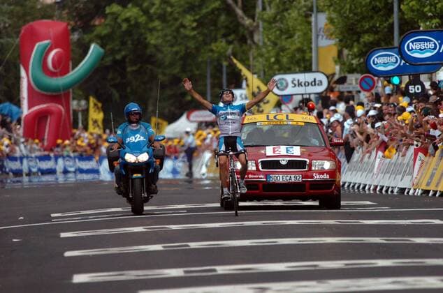 Yaroslav Popovych (Ukraine Discovery Channel) gewinnt die 12. Etappe der Tour de France 2006 - Radsport Herren Tour de France 2006, ProTour, Straßenradsport, Straße, Rad Totale 12. Etappe: Luchon - Carcassonne Freude, Radsport Herren Tour de France 2006, ProTour, Straßenradsport, Straße, Rad Totale 12. Etappe: Luchon - Carcassonne Freude,
