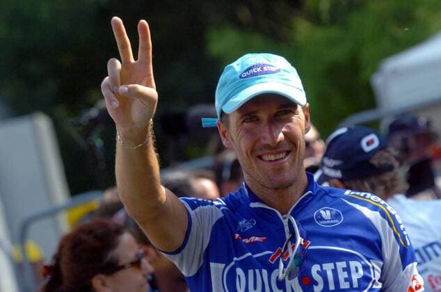 Matteo Tosatto (Italien Quick Step Innergetic) gewinnt die 18. Etappe der Tour de France 2006 - Radsport Herren 93. Tour de France 2006, ProTour, Straßenradsport, Straße, Rad, Einzelbild 18. Etappe: Morzine - Macon Freude, Radsport Herren 93. Tour de France 2006, ProTour, Straßenradsport, Straße, Rad, Einzelbild 18. Etappe: Morzine - Macon Freude,